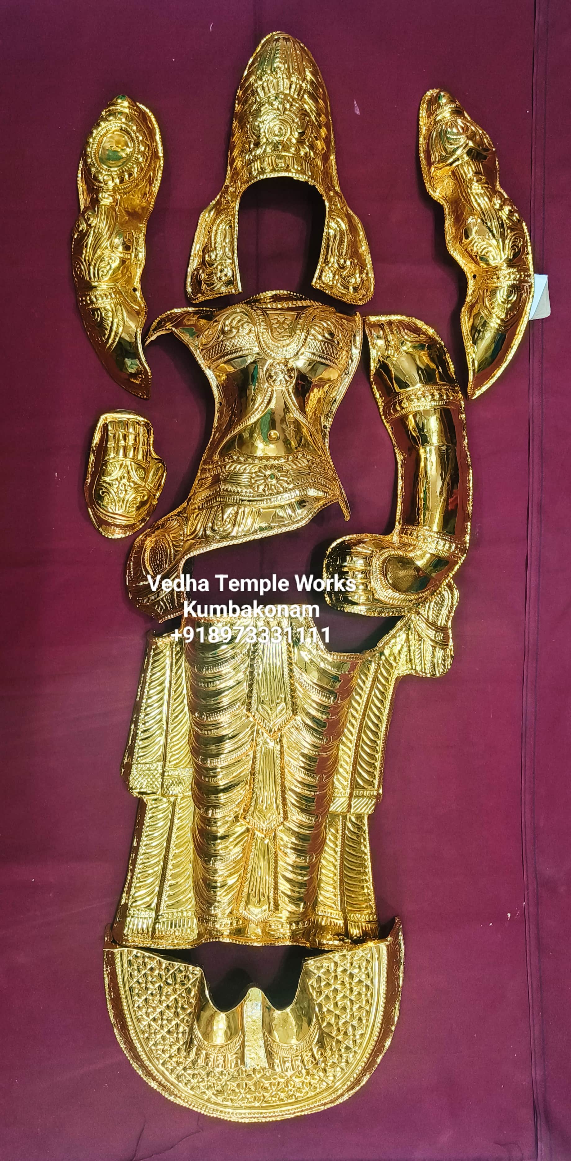 Gold Coated Copper Amman Kavasam