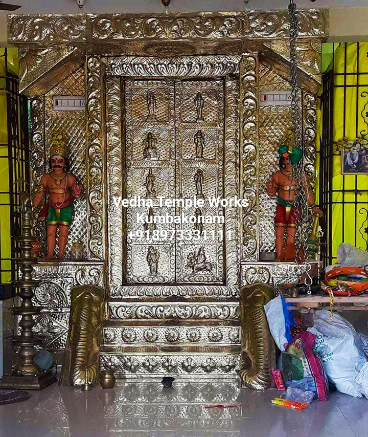 Temple door brass embossed sheet work